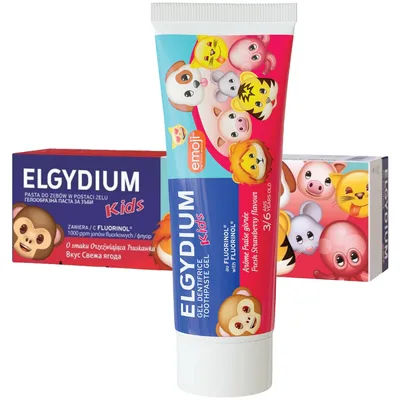 Obrázek produktu pro ELGYDIUM Kids EMOJI Zubní pasta pro děti 3-6 let 50ml