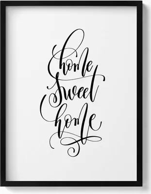 Produktbild von Dekoratives Schild für Wohnung „Home sweet home“– Wandbild mit Rahmen – Gerahmtes Bild  – Wanddekoration – 60x80 cm –  Schwarz Rahmen