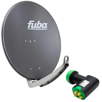 Produktbild von Fuba Alu Anthrazit DAA 780 A PremiumX Green Diamond Quad LNB GDQS 4K UHD