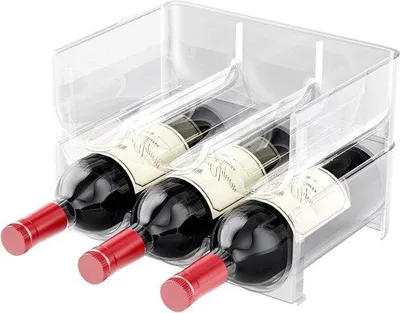 Produktbild von Klappbares Kunststoff-Weinregal für 6 Flaschen transparent