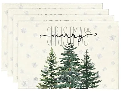 Platzsets Weihnachten 6er-Set 45x30 cm Tischsets waschbar