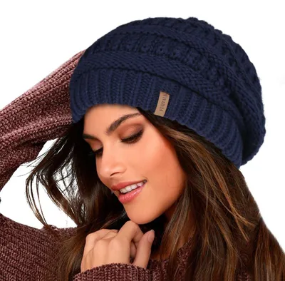 Produktbild von Warme, gestrickte Mütze mit weichem Innenfutter für Damen