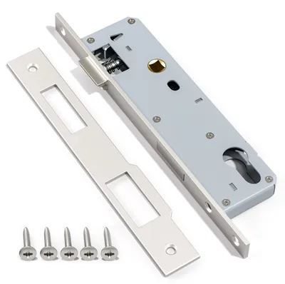 Image de 1 serrure à mortaise en acier inoxydable, modèle 9240, entraxe de 92 mm, profondeur de gâche de 40 mm