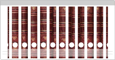 Produktbild von Wallario Ordnerrücken Sticker, selbstklebend für schmale Ordner, 12 Stück, Motiv Alte Bücher mit rotem Ledereinband