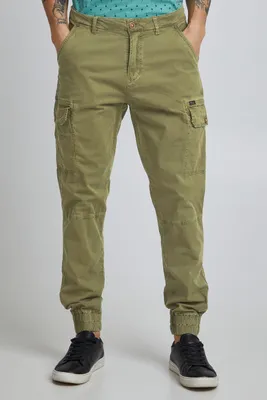 Image de BLEND BHBHNAN Pantalon cargo pour hommes Pantalon long avec stretch et bas de jambe élastique Regular Fit