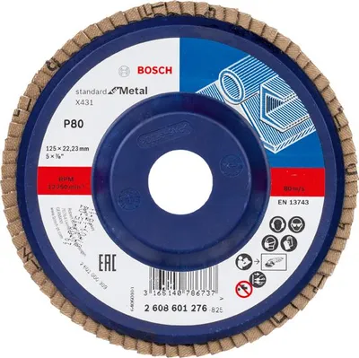 Produktbild von Fächerschleifscheibe X431 Standard for Metal, gerade, 125 mm, 80, Kunststoff