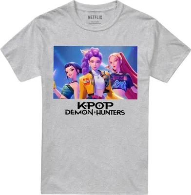 Produktbild von K-Pop Demon Hunters - T-Shirt für Herren/Damen Uni TV20267 (3XL) (Grau meliert)