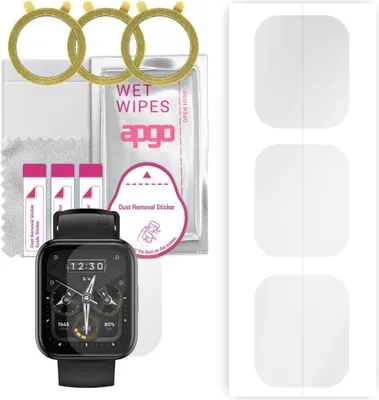 Produktbild von apgo 3 Stück Schutzfolie, klar, kompatibel mit Realme Watch 2 Pro Smartwatch, Hydrogel Displayschutzfolie mit Positionierhilfe, Displayfolie, robust und kratzfest