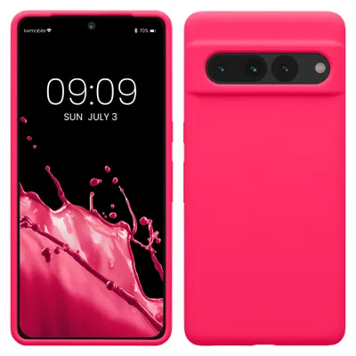 Produktbild von kwmobile Handyhülle für Google Pixel 7 Pro Hülle, für Pixel 7 Pro Case - Hülle Silikon - kabelloses Laden - Neon Pink