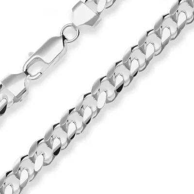 Produktbild von 8,2mm Armband Panzerkette oval Silberarmband Armschmuck aus 925 Silber 22cm