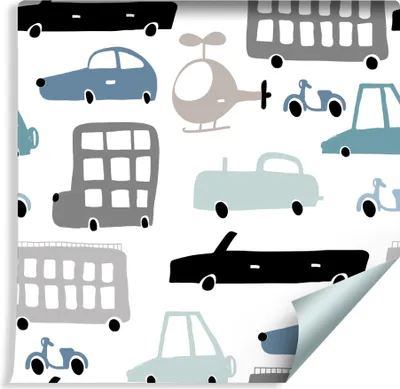 Obrázok produktu pre 10m VLIES WALLPAPER rolka detská izba autá XXL