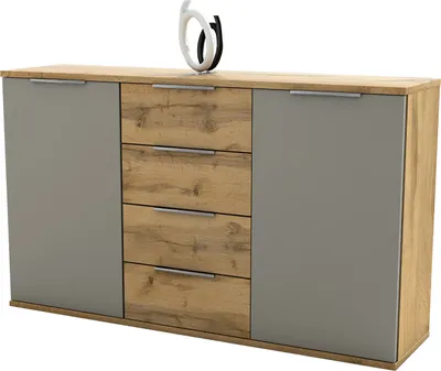 Produktbild von Sideboard Beistellschrank Anrichte Standschrank Kommode Schrank "Constantin I" Wildeiche / Basaltgrau