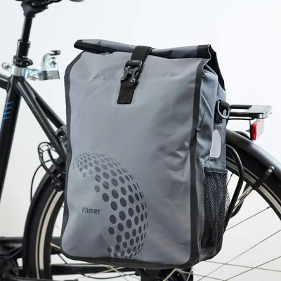 Produktbild von Filmer Premium 49616 Fahrradtasche Premium für Gepäckträger - grau