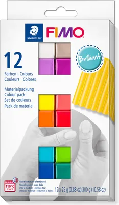 Produktbild von STAEDTLER modelovacia hmota Fimo soft brilliant colors 12 rôznych farieb.