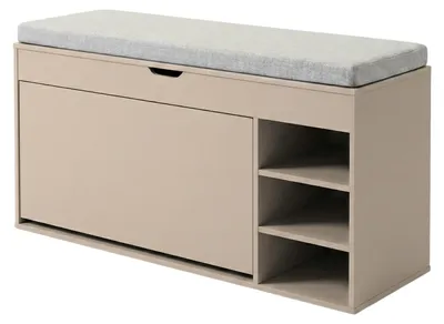 Zdjęcie produktu dla Szafka na buty z siedziskiem i wysuwanymi półkami GRADIA, 100 x 34 x 53 cm