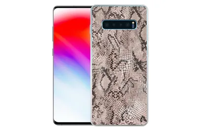 Produktbild von MuchoWow® Handyhülle Schutzhülle Hülle für Samsung Galaxy S10 Plus Tiermuster - Grau - Schwarz Silikon Softcase Handy Hülle - Schutzhülle