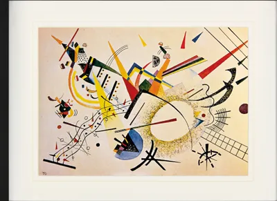 Produktbild von Wassily Kandinsky Gerahmtes Bild Mit Edlem Passepartout | Wand-Bilder | Im Bilderrahmen - Komposition, 1922 (60 x 80 cm)