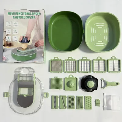 Produktbild von Gemüseschneider, Gemüsehobel, 20 Multischneider Set, Multifunktion Schneider, Küchenreibe, Küchenhobel, für Würfe, Scheiben, Schreddern