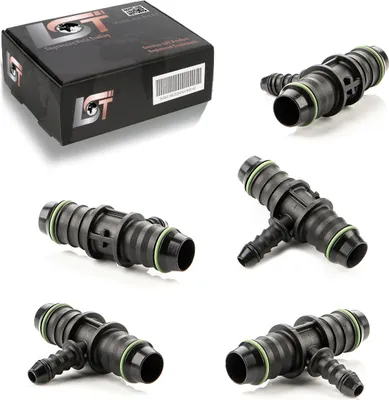 Produktbild von 5x T-Verbinder T-Stück Bewässerungssystem Tropfbewässerung PE-Rohr Ø6mm-Ø14mm