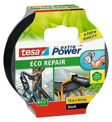 Opravná páska, 38 mm x 10 m, TESA "Extra Power Eco Repair", čierna