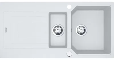 Imagen del producto de Fregadero Franke URBAN UBG 651 en color GLACIER, incluye escurridor / Medidas de corte: 980 x 480 mm / Fregadero de granito