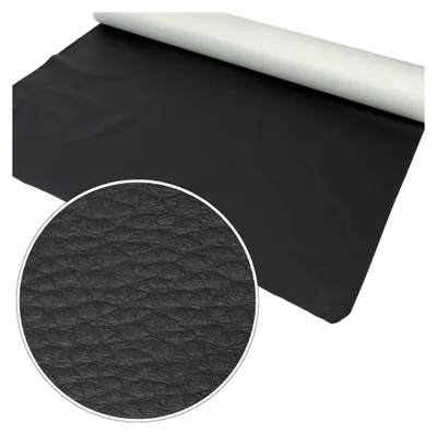 Produktbild von Kunstleder in Anthrazit als Meterware, Bezugsstoff in Lederoptik zum Nähen und Beziehen, 145 cm Breite