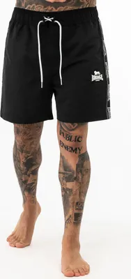 Image de Beachshorts hommes coupe normale KIRBUSTER Black/White S Lonsdale