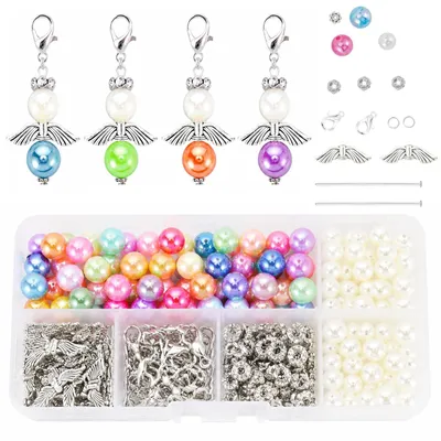 Produktbild von QingWing 50 Stück Schutzengel Anhänger Set, Schutzengel Schlüsselanhänger