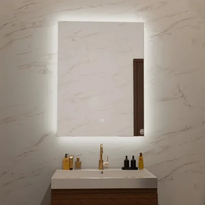 Zdjęcie produktu dla LOMAZOO lustro Cannes 60 × 80 cm, prostokątne, LED