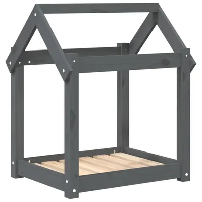 Immagine prodotto di Cuccia per Cani Grigia 61x50x70  cm in Legno Massello di Pino