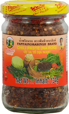 Produktbild von [ 134g ] PANTAI Fisch-Chili-Paste Na Rog / Großschuppen-Eidechsenfisch Chilli Paste