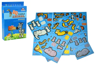 Obrázek produktu pro 3D puzzle, zvířátka - 12 zvířátek.