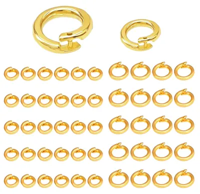 50 Verbindungsringe 18K vergoldet für Schmuck