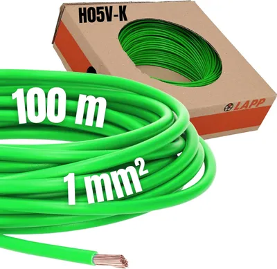 Obrázok produktu pre Lapp 4510123 PVC jednožilový H05V-K 1,0 mm² zelený 100 m