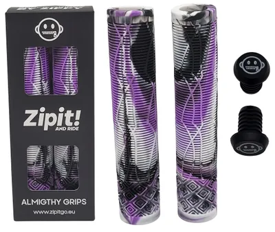 Produktbild von Zipit Almighty Grips 160mm Flangeless Stunt Scooter & BMX Griffe – Dreifarbig – Inklusive Lenkerenden