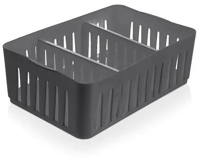 Image de Organisateur à épices - Récipients de rangement pour épices - Plastique - 24,5 × 16 × 8 cm - Gris