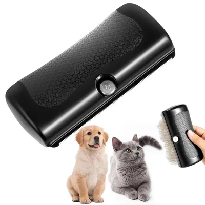 Produktbild von Hundebürste Katzenbürste Haustierbürste - Selbstreinigend - Kurzhaar - Für Hunde, Katzen und Kleintiere