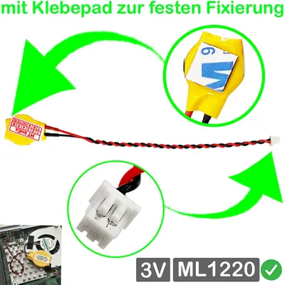 Produktbild von ML1220 CMOS Batterie wiederaufladbar stecker 4 x 3,5mm für Tongfang Notebook PC