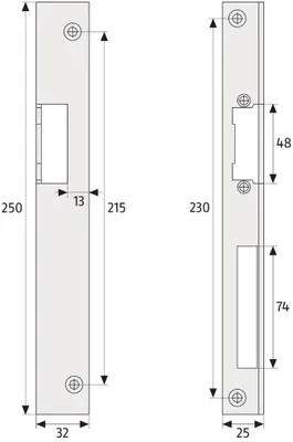 Produktbild von ABUS Tür-Winkelschließblech WST, für DIN-rechts Türen, hammerschlag-gold, D-58292 21535