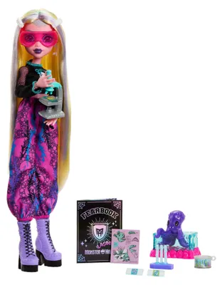 Produktbild von Monster High Fearbook Lagoona Blue-Modepuppe mit Jahrbuch und Meeresbiologiezubehör, Modepuppe, Weiblich, 4 Jahr(e), Junge/Mädchen, 285,7 mm, Mehrfarbig