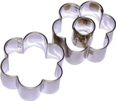 Produktbild von zuckerblume 5cm+Mitte mit 2 Stück Edelstahl