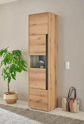 Produktbild von Vitrine Eiche 3-türig 50 cm Boston