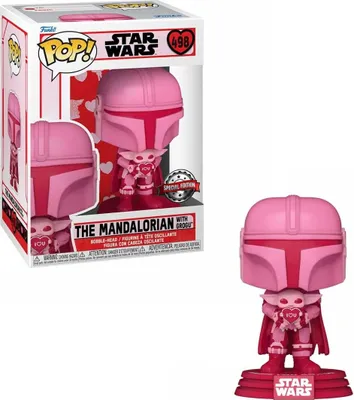 Obrázok produktu pre Funko Star Wars Valentines POP! Star Wars vinylová figúrka Mando s/Grogu 9 cm FK60122