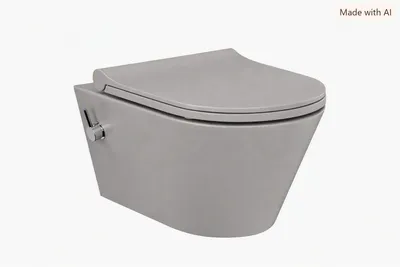 Produktbild von Taharet Dusch Wc kalt Anschluss mit Intergrierter Armatur in farbe Latte mit Soft Close Wc sitz Set, KI-generiertes Bild