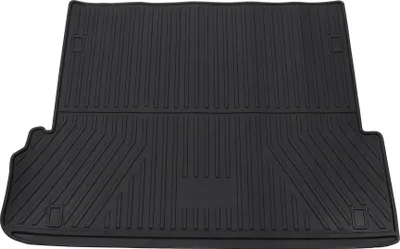 Produktbild von Frachtraummatte Kofferraummatte Kofferraum Gepäck Kofferraumwanne für Lexus GX460 2010-2023 Schwarz TPE 1 Stück Flaches Gesicht Vertikale Streifenmuster Hinten Rutschfest