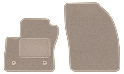 Image de Tapis avant en moquette pour Ford C-MAX MK2 2011-2015 (monospace) – 2 pièces, beiges, sur mesure – Wielganizator LUX