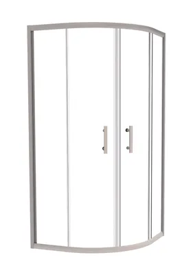 Produktbild von ONDEE ZEN – EKLA-Duschkabine – Viertelkreis-Schiebetür – Chromausführung – 90 x 185 cm