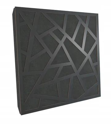 Obrázek produktu pro 4 akustické stěnové panely s montážní sadou | "SKYROSS" 50x50x5cm | absorpce a difúze | barva: černá