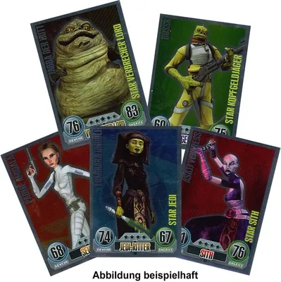 Produktbild von Star Wars Force Attax 5 verschiedene Star Karten (zufällige Auswahl) deutsch
