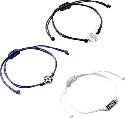 Produktbild von Real Madrid CF - Armband-Set, Freundschaft (3er-Pack) TA13626 (Einheitsgröße) (Weiß/Schwarz/Blau)